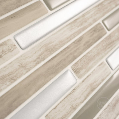 Smart Tiles Peel and Stick Gel Backsplash Tile Capri 10'' x 10